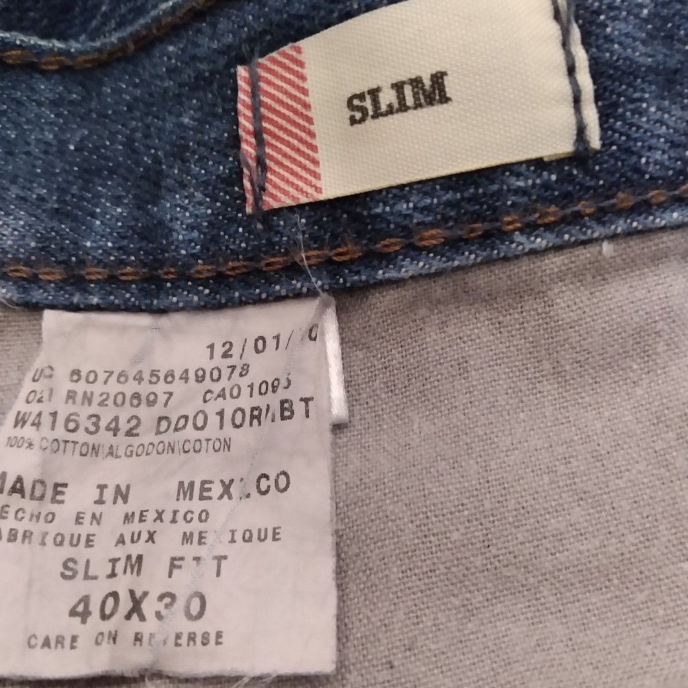 Men’s Dickies Work Wear Jeans Slim 40x30 Blue - Picture 14 of 16